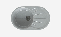 MAXSTONE Мойка глянцевая MS-5 (светло-серая) 735*450*215